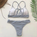 Paige Navy Baby Stripes - Two Piece Bathing Suit