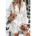 Feminine Floral Lace Crochet Cover-Ups Dress