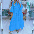 V-Neck Flared Sleeves Dress