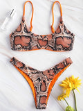 Sexy Snake Print Bikini