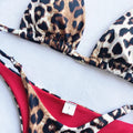 Micro Leopard Print Triangle Bikinis Set Swimwear