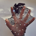 Crystal Mesh Stretch Rhinestones Gloves