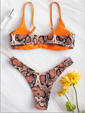 Sexy Snake Print Bikini