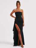 High Split Maxi Dress - Black