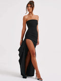 High Split Maxi Dress - Black