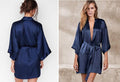 Summer Champagne Satin Kimono