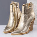 Metallic Cowboy Bootie