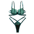 Emerald Satine Lingerie Set