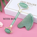 Rose Quartz  & Jade - Facial Roller and Guasha