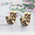 Leopard Lobe Hug  Zircon Earrings