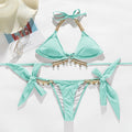 Glamour Girl Bejeweled Two Piece Swimwear.l