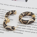 Leopard Large Zircon Earrings