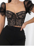 Astra Stretch Lace Corset Top