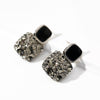 Black Pave Crystal Earrings