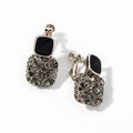 Black Pave Crystal Earrings