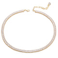 Cubic Zircon Choker - Tennis Necklace