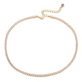 Cubic Zircon Choker - Tennis Necklace