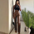 Vintage Look - Vegan Leather Trousers