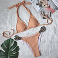 Glamour Girl Bejeweled Two Piece Swimwear.l