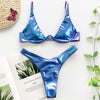 Lexi Ribbed Cutout Pushup Bikini Electric Blue