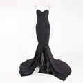 Strapless Front Slit Maxi Dress