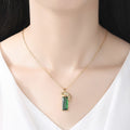 Verde Solitaire Leopard Necklace