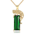 Verde Solitaire Leopard Necklace