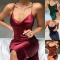 Riviera Satin Spaghetti Dress