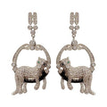 Black Spot Leopard Earring