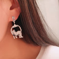 Black Spot Leopard Earring