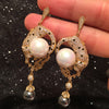 Pearl Leopard Tassel Earring