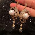 Pearl Leopard Tassel Earring