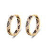 Leopard Gold & Copper -  Zircon Hoops