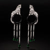 Mysterious Leopard Rhodium Silver Plated Earrings