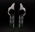 Mysterious Leopard Rhodium Silver Plated Earrings