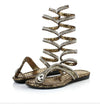 Crystal Wrap Gladiator Sandals