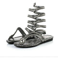 Crystal Wrap Gladiator Sandals