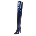 Patent Leather Tigh High Boots