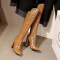 Round Toe Knee High Boots