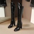 Round Toe Knee High Boots