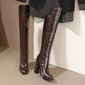 Round Toe Knee High Boots