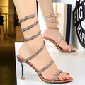 Serpentine Ankle Wrap Sandals