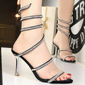 Serpentine Ankle Wrap Sandals