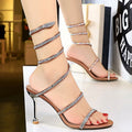 Serpentine Ankle Wrap Sandals