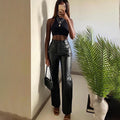 Vintage Look - Vegan Leather Trousers