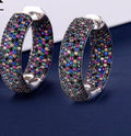 Cubic Zirconia Hoop Earrings - 4 Variants