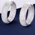 Cubic Zirconia Hoop Earrings - 4 Variants